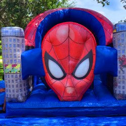 BH2077 1667597983 17 Ft Spiderman Water Slide Double Lane