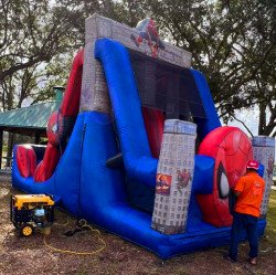 BH2078 1667597983 17 Ft Spiderman Water Slide Double Lane